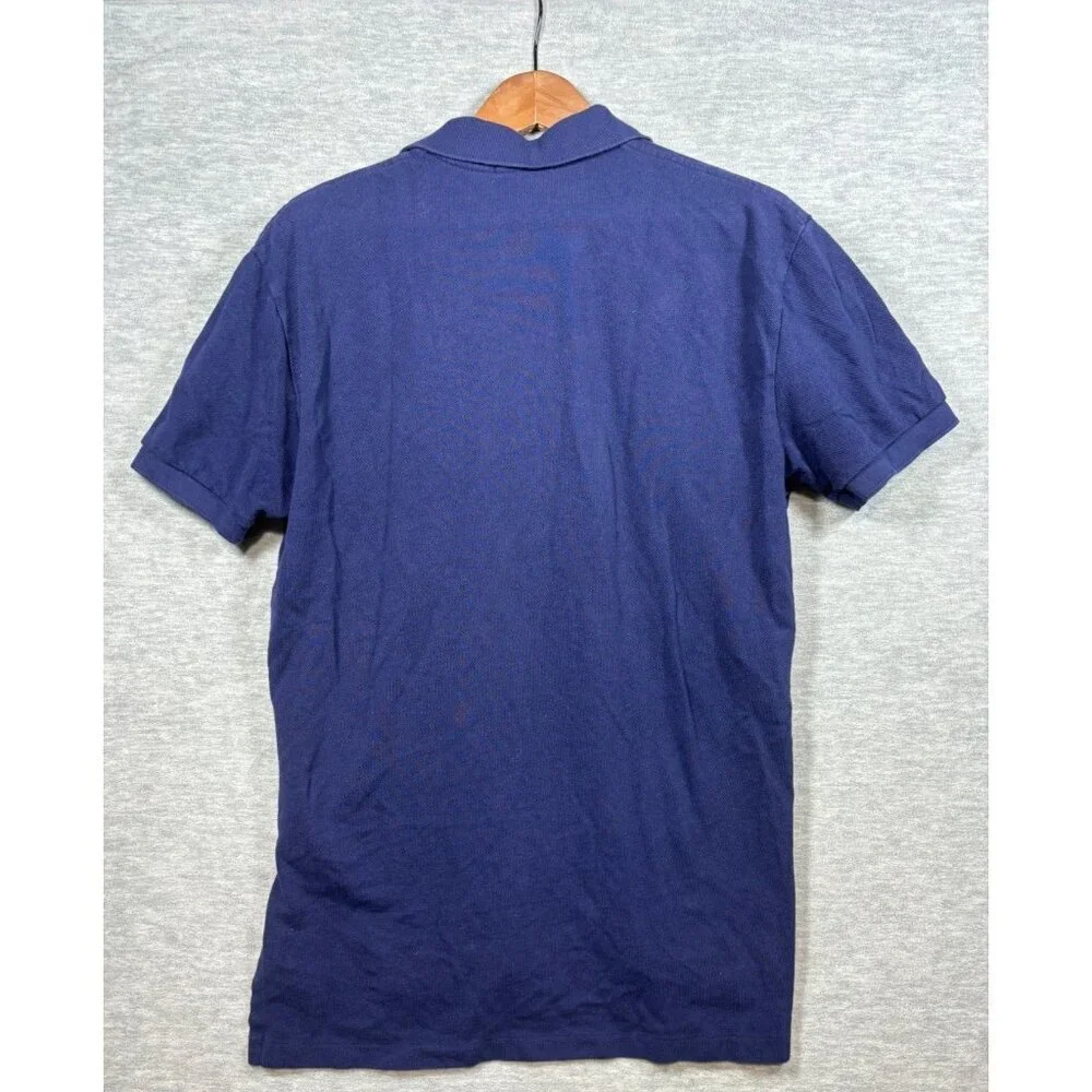 Ralph Lauren Polo Shirt Mens M Blue Cotton Logo Preppy Classic‎
